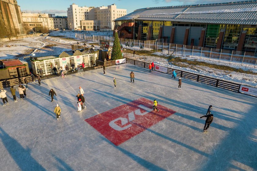 Каток в музее железных дорог СПБ