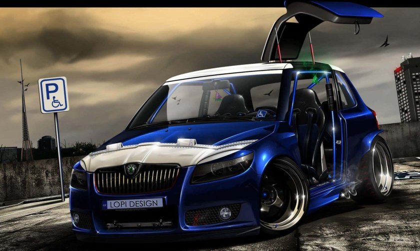 Skoda Fabia stance