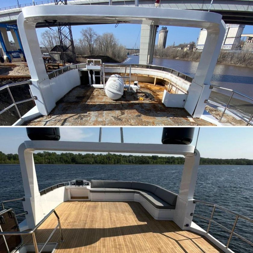 Палуба яхты