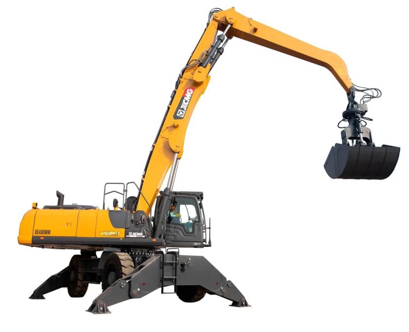 Полноповоротный колесный экскаватор