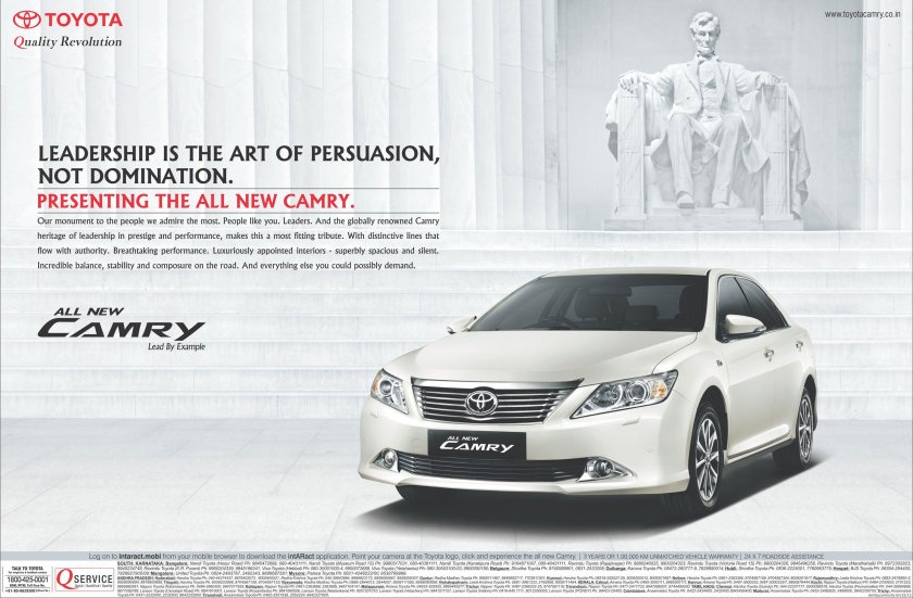 Реклама автомобиля Тойота