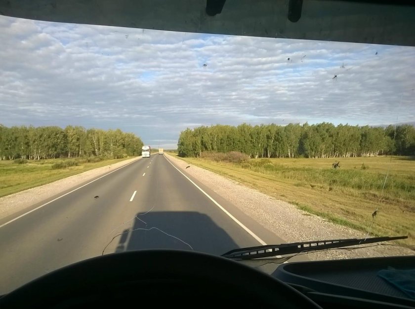 Трасса вид из машины