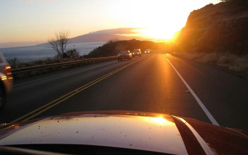 Красивый вид из машины