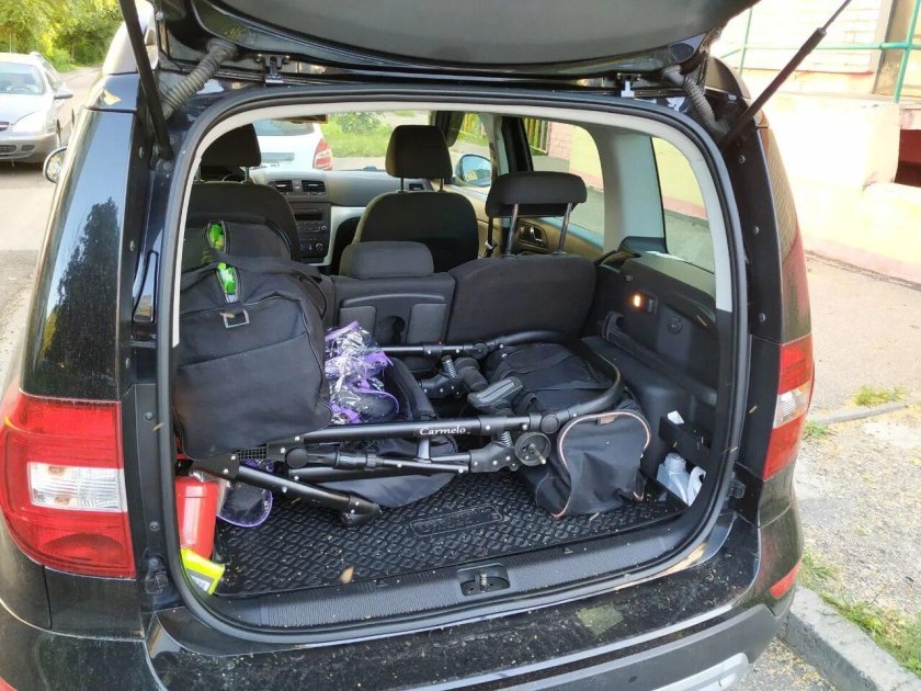 Skoda Yeti длина перевозимого в салоне груза