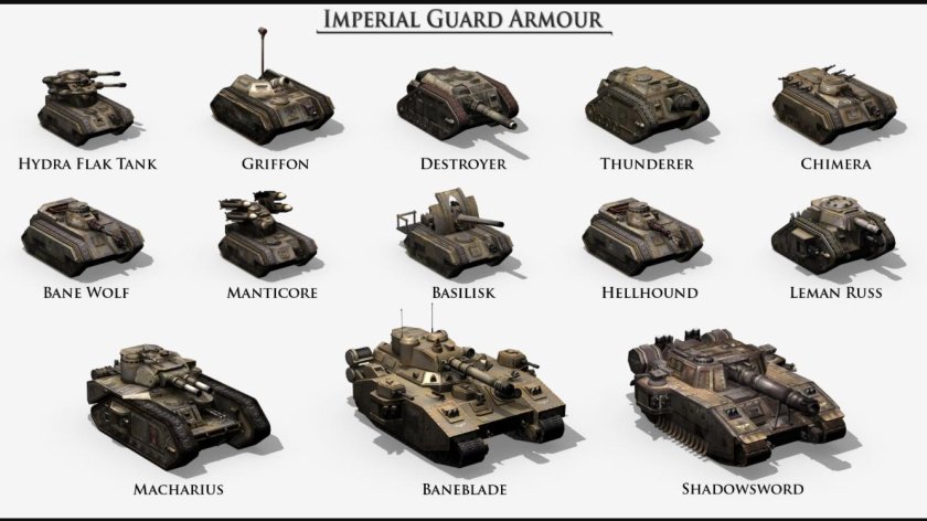 Техника имперской гвардии Warhammer 40k