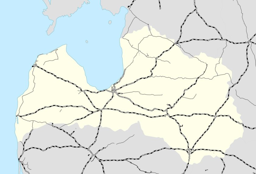 Железнодорожная карта Латвии
