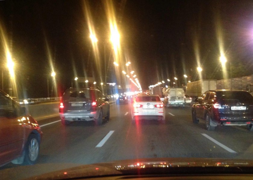 Ночной МКАД из машины