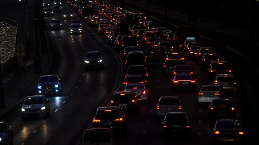 Ночные пробки в Москве
