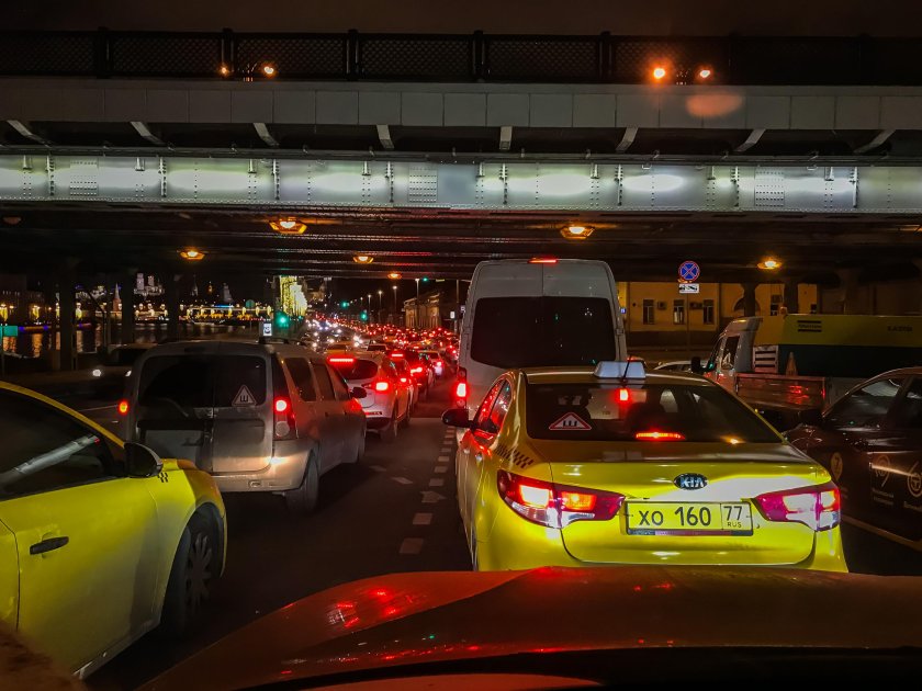 Ночные пробки в Москве