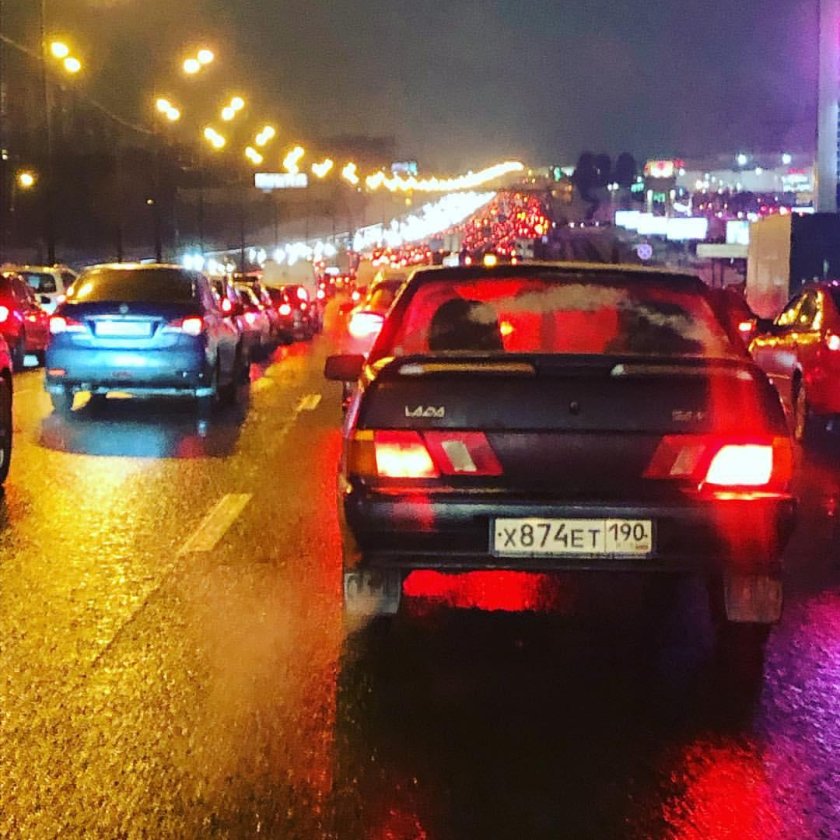Ночные пробки в Москве