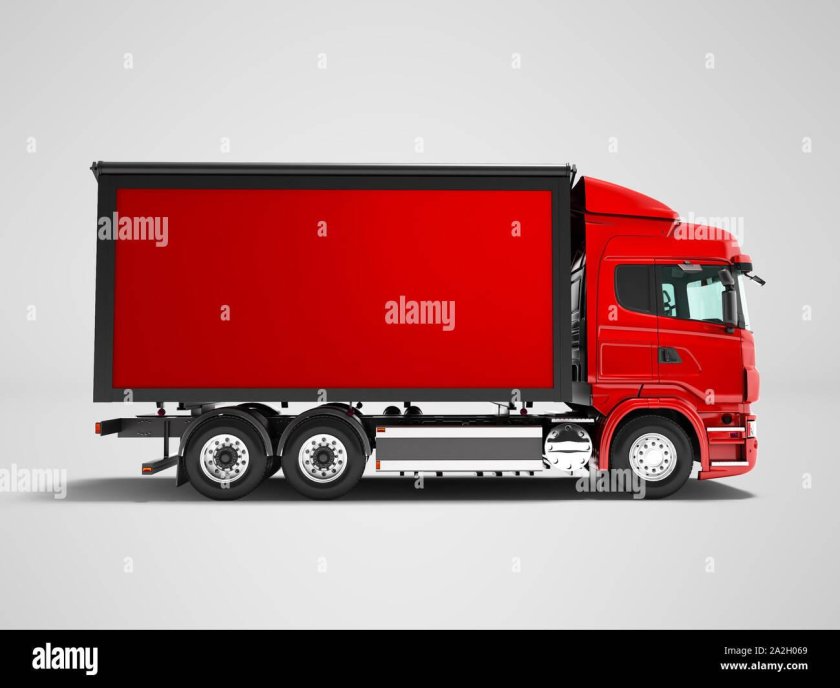 Красная фура без фона