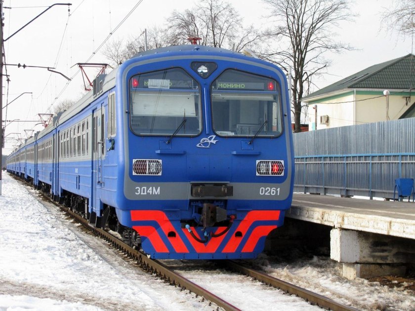 Электричка эд4м синяя