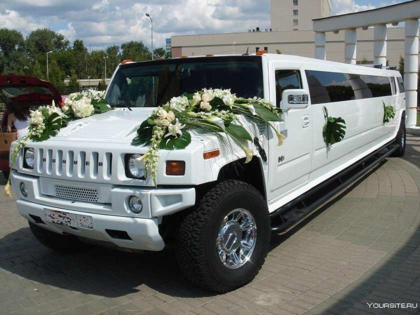 Белый Хаммер лимузин