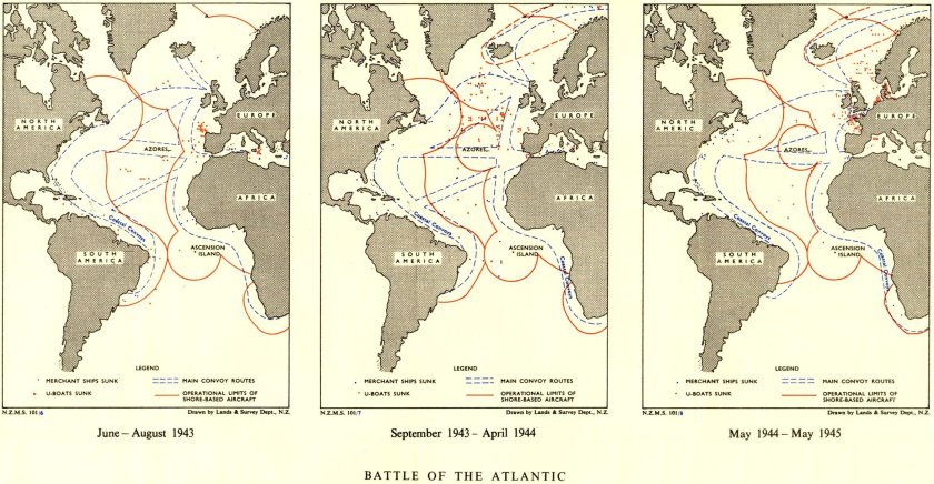 Битва за Атлантику 1939-1945 карта