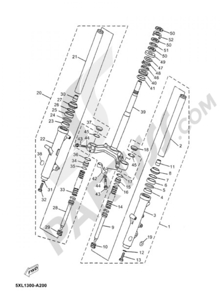 Усилитель пружинный передней вилки мотоцикла Ямаха
