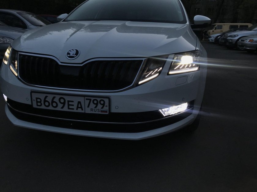 Лед оптика Шкода Октавия а7