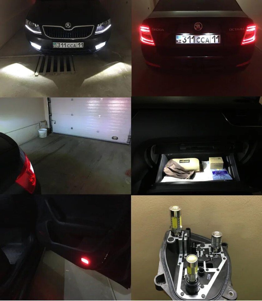 Диодная лампа а задний ход шкода октавия а7