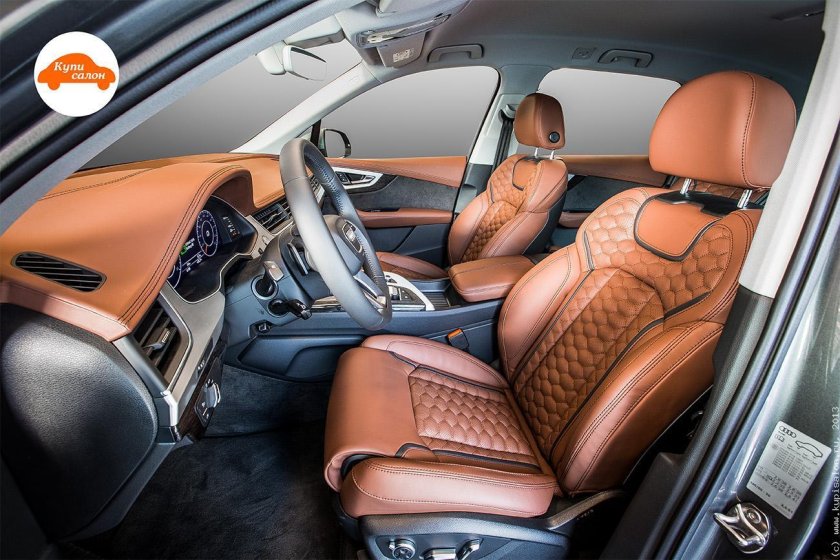 Ауди q7 коричневый салон
