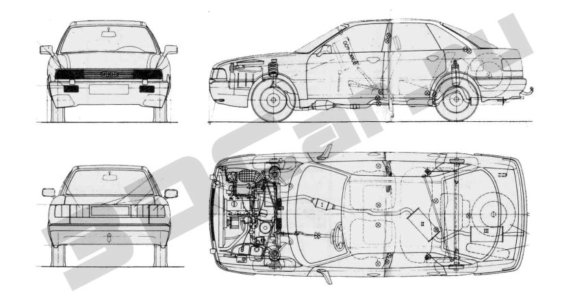 Audi 80 b3 Blueprint