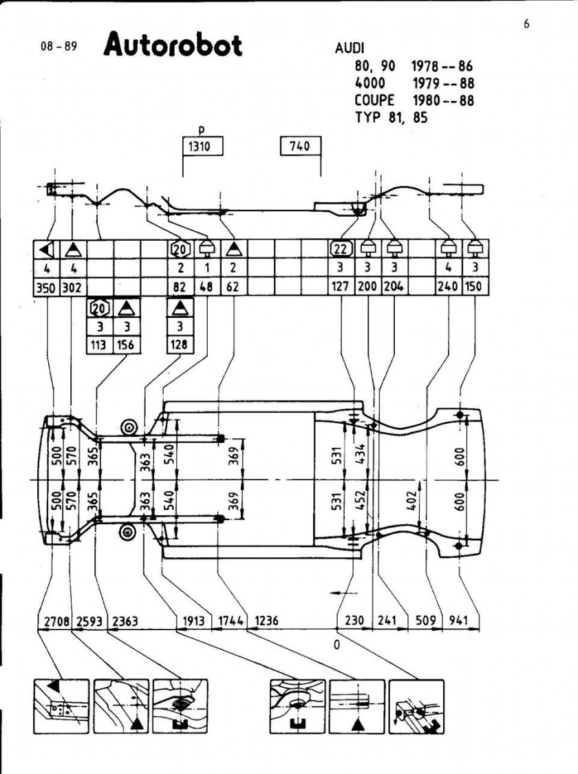 Геометрия кузова ауди 80 б3