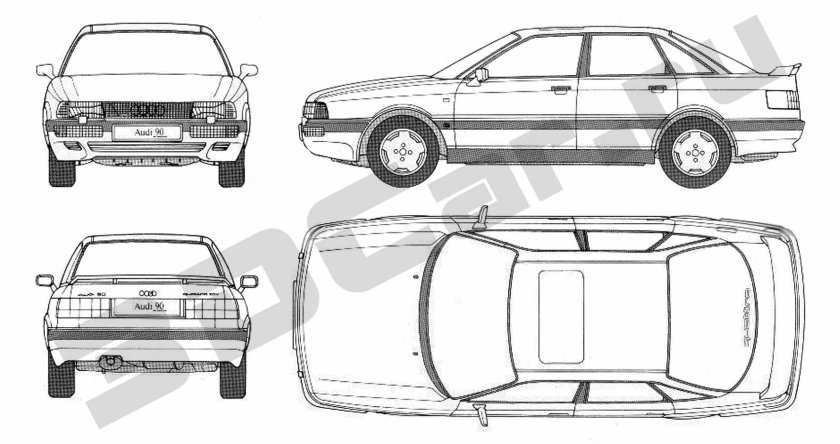 Audi 80 b3 Blueprint