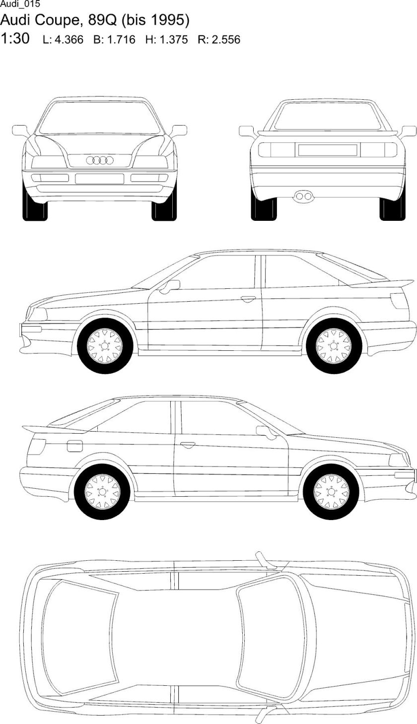 Ауди 80 б4 чертеж