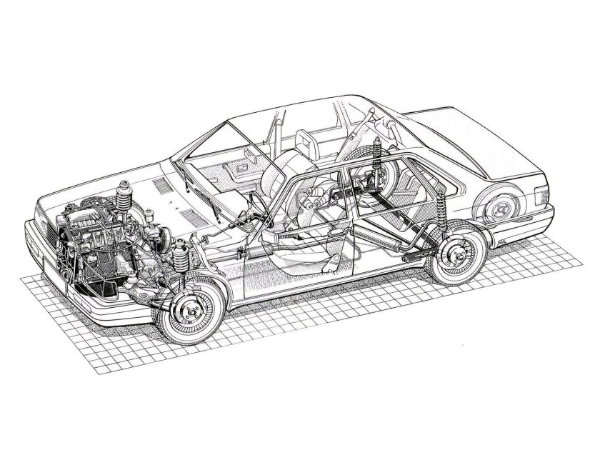 Чертеж Ауди 80 б2
