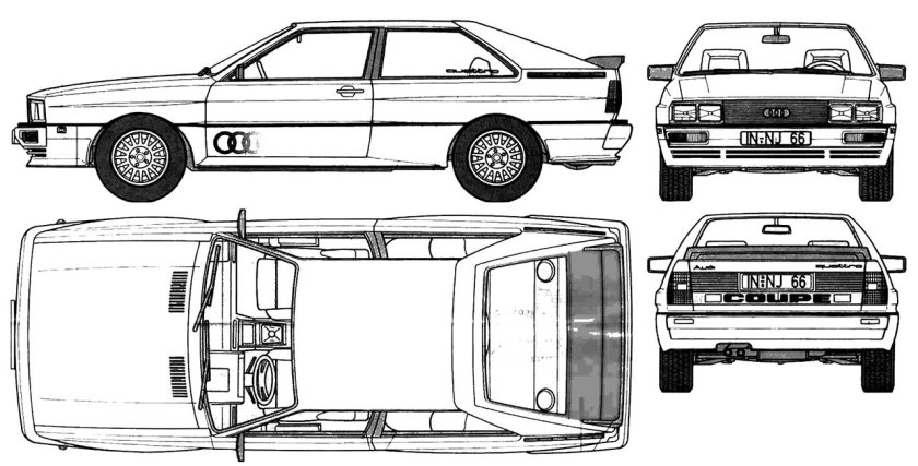 Audi 80 b2 quattro Blueprint
