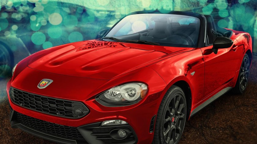 Fiat 124 spider abarth red