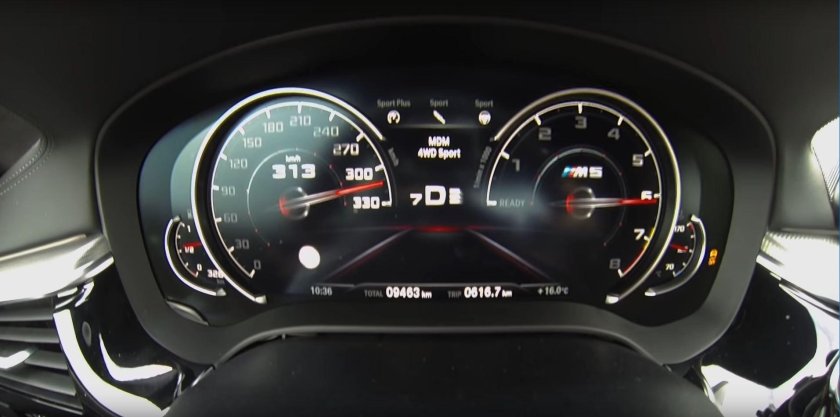 BMW m5 f90 спидометр