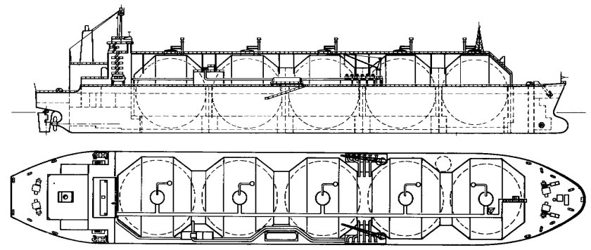 Схема танкера газовоза