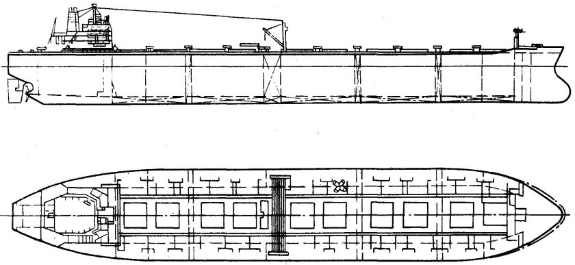 Нефтеналивной танкер схема