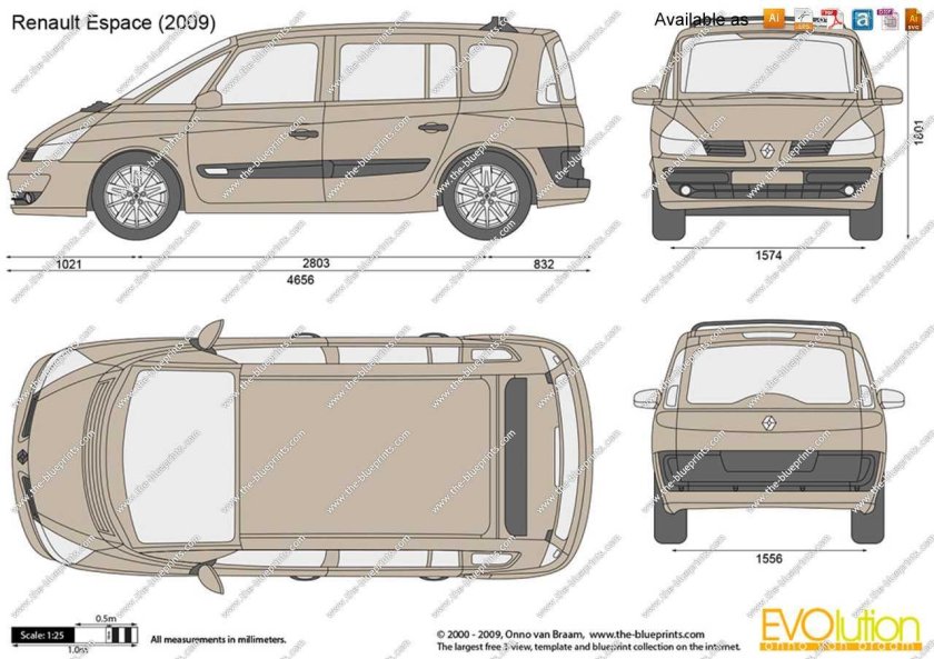 Renault Espace 5 габариты