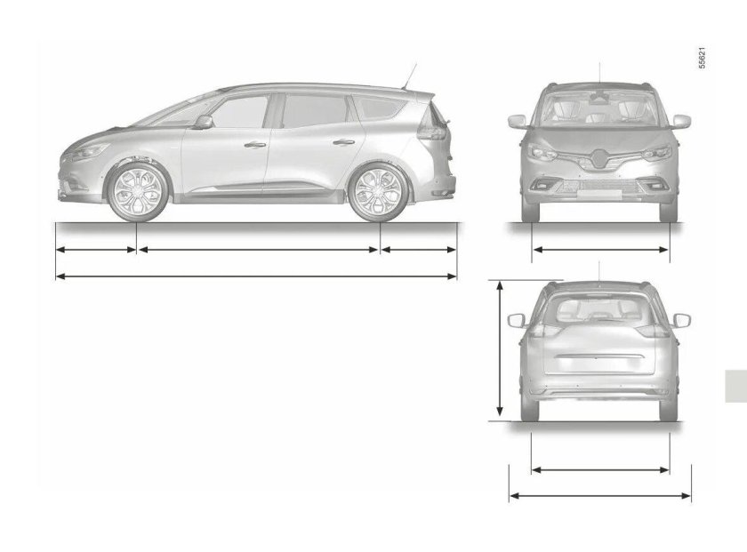 Renault Espace, 2016 габариты