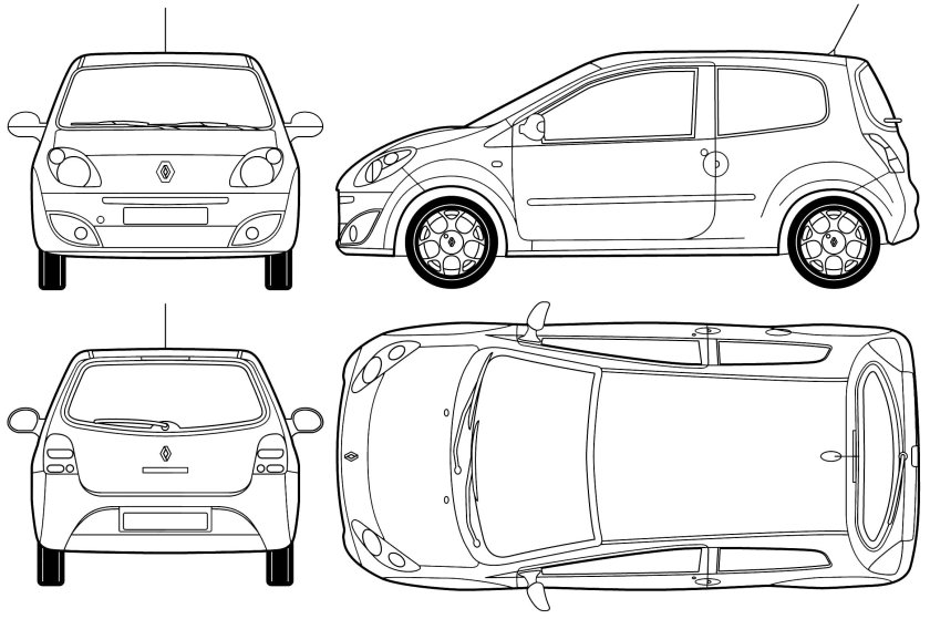 Renault Sandero 2014 чертеж