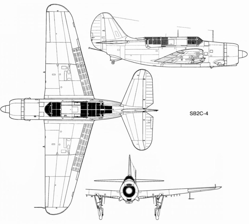 Sb2c-4 Helldiver чертежи