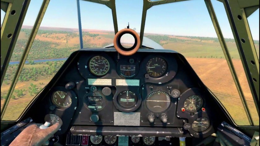 Вид из кабины самолета