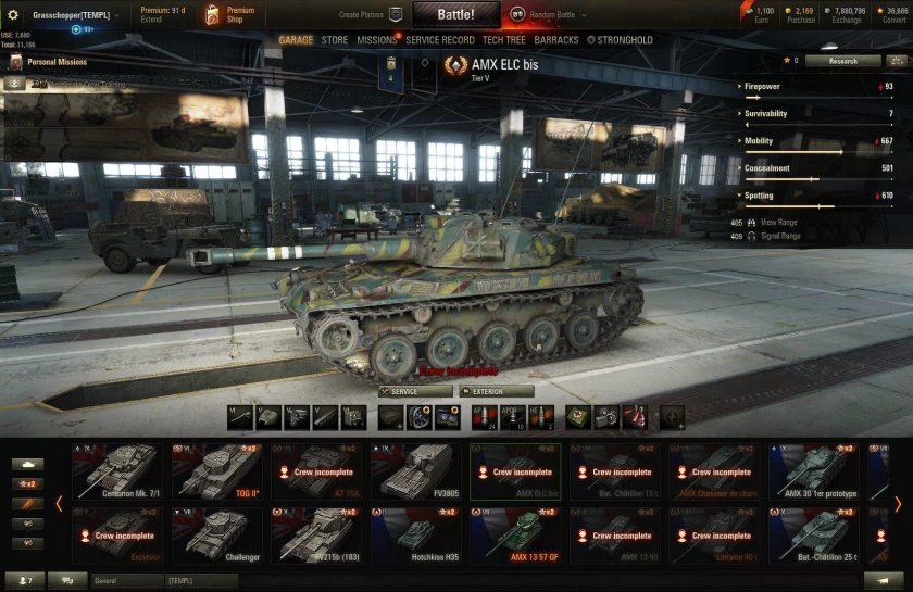 Оборудование на АМХ Елк бис