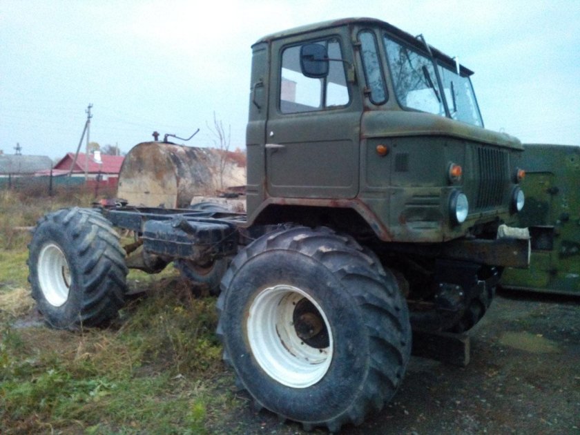 Газ 66 +колёса т-150