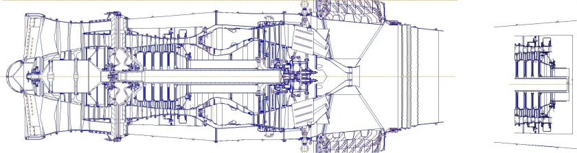 Конструктивная схема авиадвигателя д-30