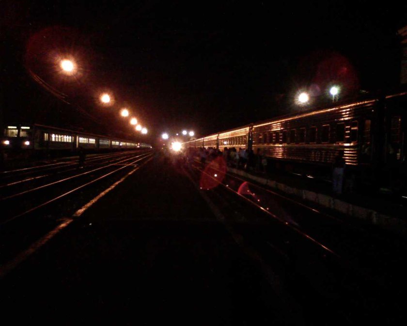 Железная дорога ночью