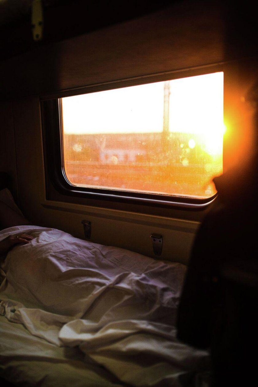 Красивый вид из поезда