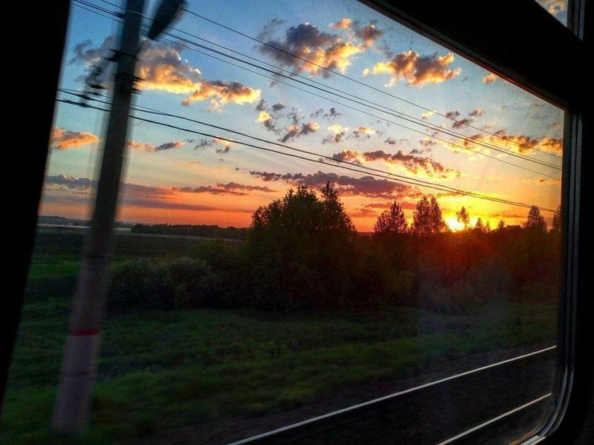 Вид из окна поезда