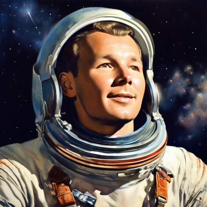 Юрий гагарин в космосе