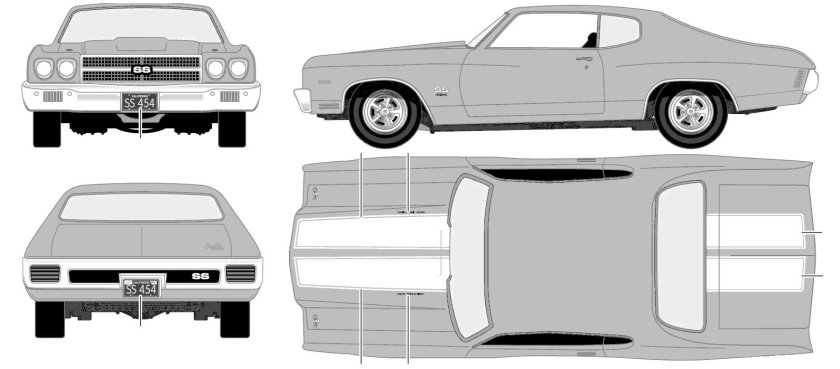 1970 Chevrolet Chevelle чертежи