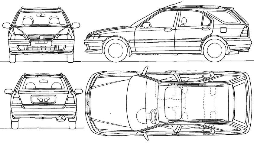Honda Civic 1996 Blueprint