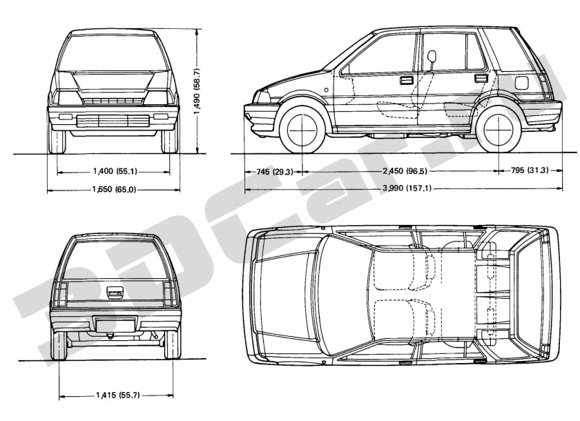 Honda Civic eg6 чертежи