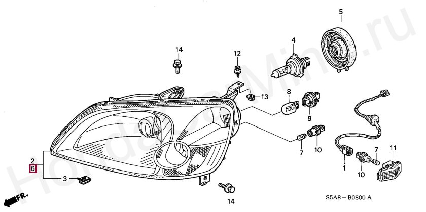 Лампы поворотника Хонда Цивик 5д