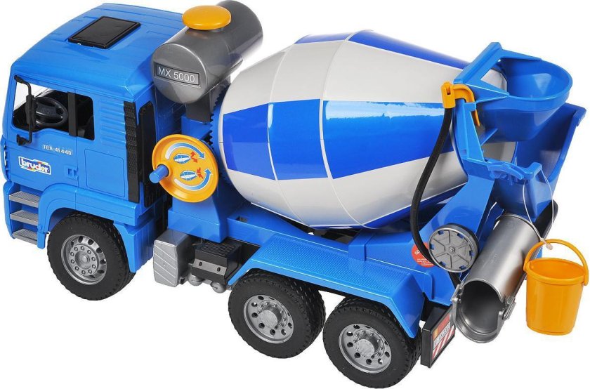 Бетономешалка Bruder man (02-744) 1:16, 46.5 см, синий/серый