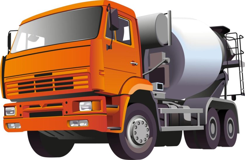 Бетоновоз вектор